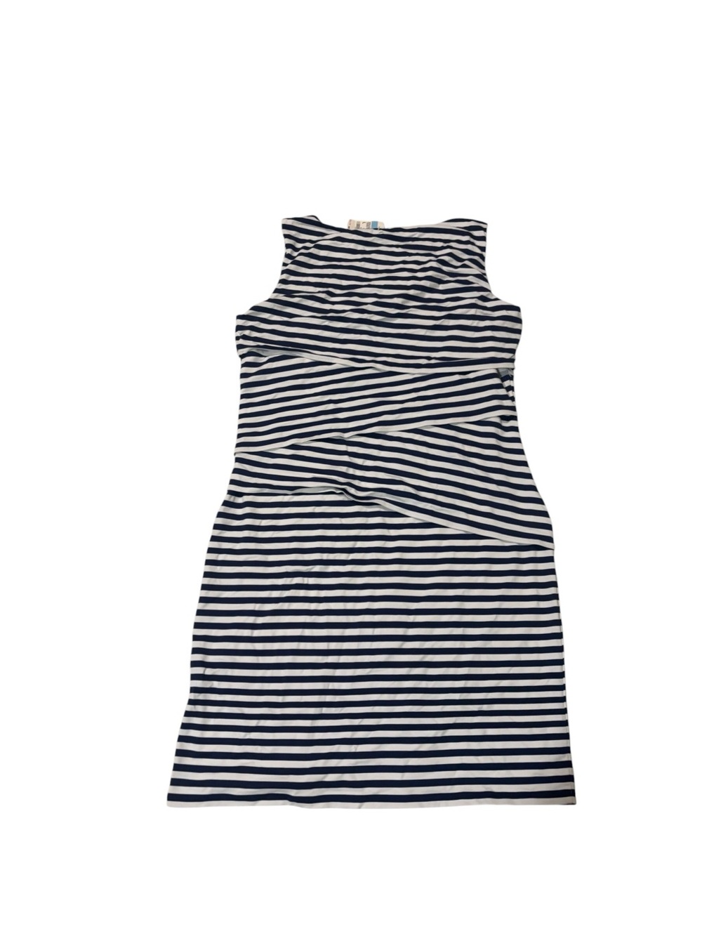 J.McLaughlin Nicola Striped Navy and White Sleeveless Sheath Dress - NWT